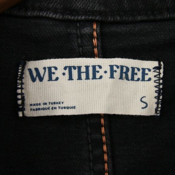 Free People We The Free Jayde Flare Jumpsuit Black Mamba NWT Denim Size S - Picture 10 of 11
